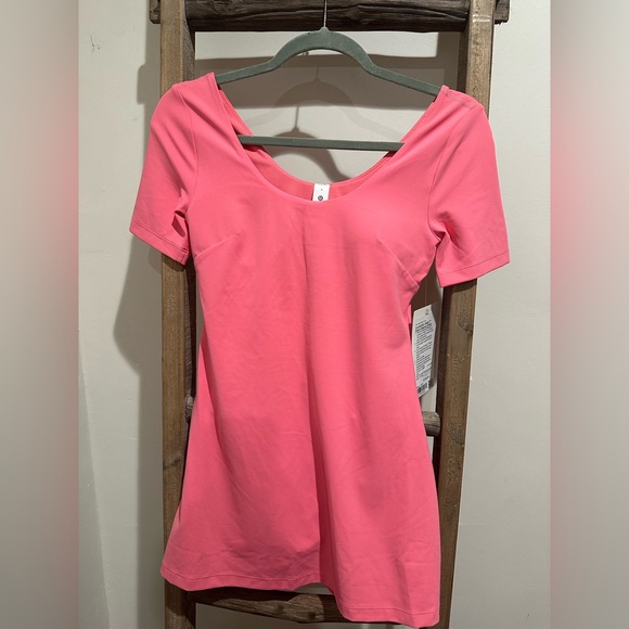 lululemon athletica Dresses & Skirts - Lululemon Align Dress NWT Short Sleeve Sakura Pink